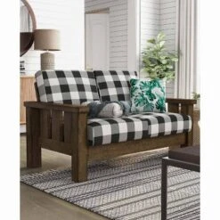 Jovie Gingham Rustic Loveseat - HOMES: Inside + Out 12 Jovie Gingham Rustic Loveseat - HOMES: Inside + Out -Quality Furniture Store GUEST 811faadd dc28 48fc 8c06 09255a27cd4d