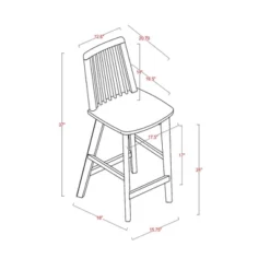 Linden Modified Windsor Wood Counter Height Barstool - Threshold™ Designed With Studio McGee -Quality Furniture Store GUEST 83440ad4 363c 45f5 885d 6fc3fbd62724