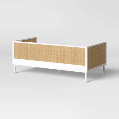 Rattan And Wood Kids' Daybed White - Pillowfort™ 5 Rattan And Wood Kids' Daybed White - Pillowfort™ - Image 3