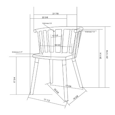 Set Of 2 Balboa Barrel Back Dining Chair - Threshold™ 7 Set Of 2 Balboa Barrel Back Dining Chair - Threshold™ - Image 5