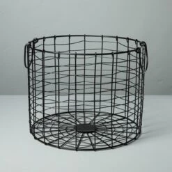Round Wire Storage Basket With Handles Black - Hearth & Hand™ With Magnolia -Quality Furniture Store GUEST 89271918 20ca 45a0 9c44 39bb0a31b0f0