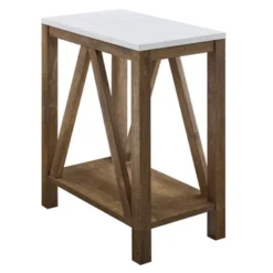 Taylen A Frame Farmhouse Open Storage Side Table - Saracina Home -Quality Furniture Store GUEST 8a56e050 18a3 4e19 8714 e5ed52064b38