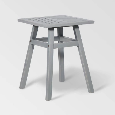 Slatted Chevron Acacia Wood Patio Side Table - Saracina Home 8 Slatted Chevron Acacia Wood Patio Side Table - Saracina Home - Image 6