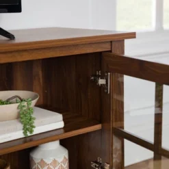 Tasi Transitional Farmhouse Glass Window Pane Door With Electric Fireplace TV Stand For TVs Up To 80" - Saracina Home -Quality Furniture Store GUEST 8c7abe5e 7b84 483d 8b6c e693527293a4