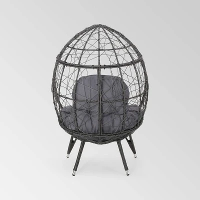 Gianni Wicker Teardrop Chair - Christopher Knight Home 6 Gianni Wicker Teardrop Chair - Christopher Knight Home - Image 4
