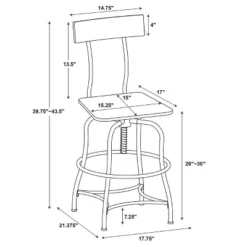 Woodsboro Adjustable Barstool Brown - Threshold™ -Quality Furniture Store GUEST 903ef517 750c 4295 b38c e2e98a58e49b