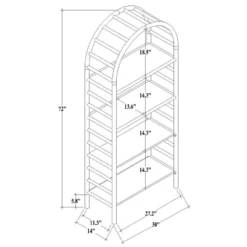 72" Holladay Curved Wooden Bookcase - Threshold™ Designed With Studio McGee -Quality Furniture Store GUEST 907a020b f8bd 48ff ad78 2332a2c16f0a