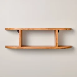 Rounded Edge Two Tier Wood Shelf - Hearth & Hand™ With Magnolia -Quality Furniture Store GUEST 90a6d2e7 77ff 4a4f b506 d721577a888d