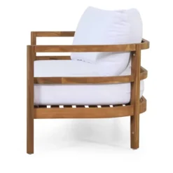 2pc Ellendale Outdoor Acacia Wood Loveseat & Coffee Table Teak/White - Christopher Knight Home -Quality Furniture Store GUEST 90fab791 eb91 4f7c 96f5 062b1068f389