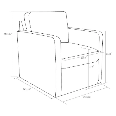 Pinetops Swivel Base Accent Chair - Threshold™ 8 Pinetops Swivel Base Accent Chair - Threshold™ - Image 6