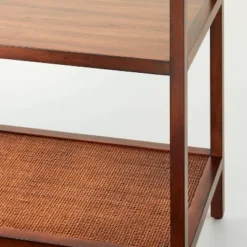 70" 5-Shelf Wood & Cane Transitional Vertical Bookshelf - Brown - Hearth & Hand™ With Magnolia -Quality Furniture Store GUEST 9214bcad 603a 47ea 8140 53b4518fb952