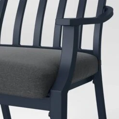 2pc Fairmont Stationary Outdoor Patio Dining Chairs Arm Chairs Black - Threshold™ -Quality Furniture Store GUEST 93b3d878 5c10 4c28 a687 063fbcfa7688