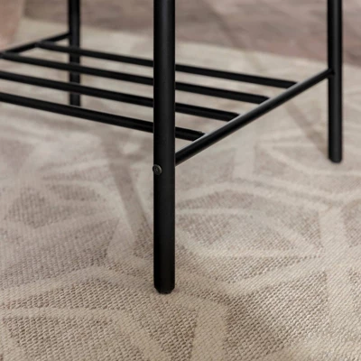 Saybrook Modern Metal And Wood Patio Hexagon Coffee Table - Dark Brown - Saracina Home 7 Saybrook Modern Metal And Wood Patio Hexagon Coffee Table - Dark Brown - Saracina Home - Image 5