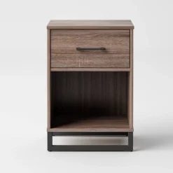 Mixed Material Nightstand - Room Essentials™ 16 Mixed Material Nightstand - Room Essentials™ -Quality Furniture Store GUEST 94c8f805 374f 42b3 8256 c686819f9937