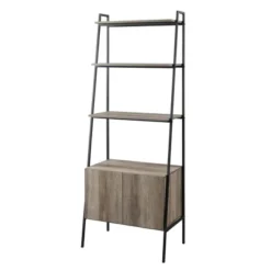 72" Open Shelf And Closed Storage Cabinet Ladder Bookcase - Saracina Home 20 72" Open Shelf And Closed Storage Cabinet Ladder Bookcase - Saracina Home -Quality Furniture Store GUEST 95647392 bcf6 4609 85d2 67f249b2f3ff