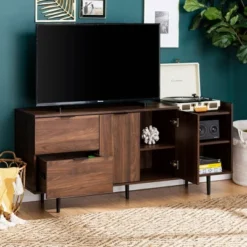 Rockwell Modern Storage TV Stand For TVs Up To 43" Brown - Saracina Home -Quality Furniture Store GUEST 95bd6db0 42bd 4911 8ee0 38206ec25c15