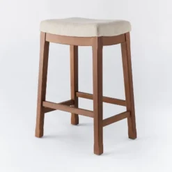 Candor Wood And Upholstered Saddle Counter Height Barstool - Threshold™ -Quality Furniture Store GUEST 9752c844 5eab 4428 9bc4 84b07e39c310