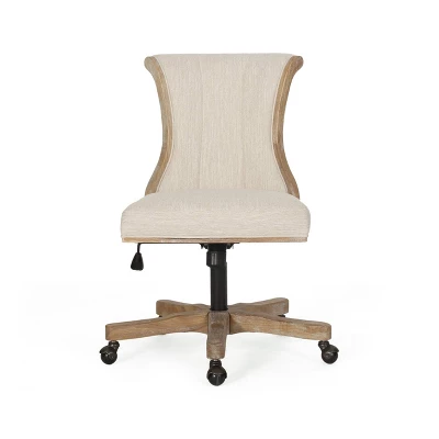 Coulee Contemporary Fabric Upholstered Roll Back Swivel Office Chair - Christopher Knight Home 14 Coulee Contemporary Fabric Upholstered Roll Back Swivel Office Chair - Christopher Knight Home - Image 12