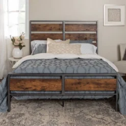 Queen Urban Chic Metal And Wood Plank Bed Brown - Saracina Home 15 Queen Urban Chic Metal And Wood Plank Bed Brown - Saracina Home -Quality Furniture Store GUEST 9ba450b4 e465 46ef 9f8f 881f1960dbc8