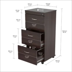 40.16" 3 Drawer Locking File Cabinet Espresso - Inval -Quality Furniture Store GUEST 9c6e39bd 399a 4dc8 bd66 2671b163dc86