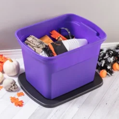 Sterilite 18 Gallon Orange Plastic Storage Container Bin Tote With Black Lid, Halloween 8 Sterilite 18 Gallon Orange Plastic Storage Container Bin Tote With Black Lid, Halloween -Quality Furniture Store GUEST 9dc3b4f0 da47 495d 8c29 b72e0c686a57