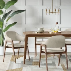 New Arrival 13 Ingleside Open Back Upholstered Wood Frame Dining Chair - Threshold™