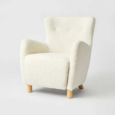 Kessler Wingback Faux Sherling Accent Chair Cream - Threshold™ Designed With Studio McGee 9 Kessler Wingback Faux Sherling Accent Chair Cream - Threshold™ Designed With Studio McGee - Image 7