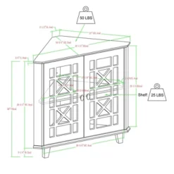 2 Door Corner Accent Cabinet With Fretwork Doors - Saracina Home 22 2 Door Corner Accent Cabinet With Fretwork Doors - Saracina Home -Quality Furniture Store GUEST a18e1f43 b6f9 4000 b005 ef27a6115445
