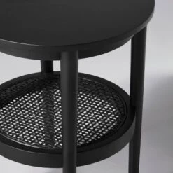 Wood & Cane Round Accent Side Table - Hearth & Hand™ With Magnolia -Quality Furniture Store GUEST a287ad8b 1eca 4b89 bea4 098554898f62