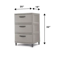 3 Drawer Storage Cabinet Gray - Brightroom™: Plastic Utility Storage Drawers, Universal Organization, No Assembly Required 11 3 Drawer Storage Cabinet Gray - Brightroom™: Plastic Utility Storage Drawers, Universal Organization, No Assembly Required -Quality Furniture Store GUEST a2c50798 8e68 47ba b739 503eb0339439