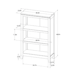 48" Carson 3 Shelf Bookcase - Threshold 17 48" Carson 3 Shelf Bookcase - Threshold -Quality Furniture Store GUEST a35a203d 2822 4d50 8eed 8de12cce8680
