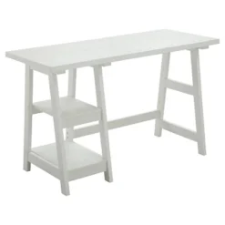 Designs2Go Trestle Desk With Shelves - Breighton Home -Quality Furniture Store GUEST a401a55c 3f04 4a14 8da8 7ede6bb0e114