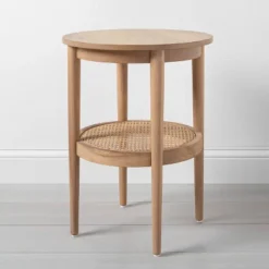 Wood & Cane Round Accent Side Table - Hearth & Hand™ With Magnolia -Quality Furniture Store GUEST a47b2b48 7b15 4cfc b563 12ea4809872c