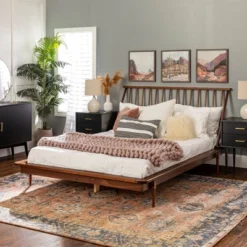 Boho Solid Wood Spindle Platform Bed - Saracina Home 30 Boho Solid Wood Spindle Platform Bed - Saracina Home -Quality Furniture Store GUEST a59e04b0 9472 44a4 aa47 43be053d19eb
