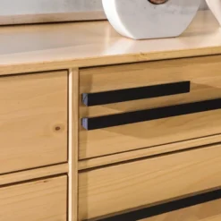 Modern 6 Drawer Double Dresser With Long Handles - Saracina Home 30 Modern 6 Drawer Double Dresser With Long Handles - Saracina Home -Quality Furniture Store GUEST a655ef3a e42c 4a92 8bd3 8dc5f35056e3