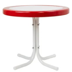 Northlight 22" Outdoor Retro Tulip Side Table, Red And White 7 Northlight 22" Outdoor Retro Tulip Side Table, Red And White -Quality Furniture Store GUEST a835b535 c33f 4117 859b 953bc104ff96