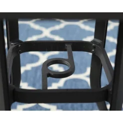 Outdoor Cast Aluminum Table With 1.97" Umbrella Hole - Brown - Captiva Designs -Quality Furniture Store GUEST a9b43383 1e20 403b ba52 959221c36515