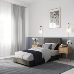 Yanis Upholstered Bed With USB - Room & Joy 14 Yanis Upholstered Bed With USB - Room & Joy -Quality Furniture Store GUEST abc33062 618f 4faf 8345 322edc2b568e