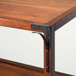 70" 5-Shelf Wood & Cane Transitional Vertical Bookshelf - Brown - Hearth & Hand™ With Magnolia -Quality Furniture Store GUEST ae1809fc 7bac 45c5 b57e 363960f40efe