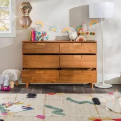 Mid-Century Modern Groove Wood 6 Drawer Dresser - Saracina Home 38 Mid-Century Modern Groove Wood 6 Drawer Dresser - Saracina Home -Quality Furniture Store GUEST b23f9ced 0f20 4832 b513 915786661b90