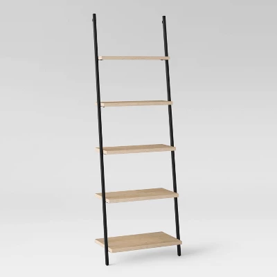 72" Loring 5 Shelf Leaning Bookshelf - Threshold™ 9 72" Loring 5 Shelf Leaning Bookshelf - Threshold™ - Image 7