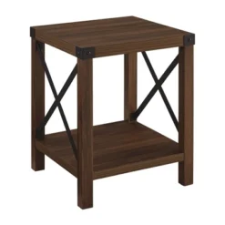 Sophie Rustic Industrial X Frame Side Table - Saracina Home -Quality Furniture Store GUEST b38fb952 0582 4a7b a09a bddaae21d7c2