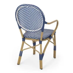 Paul 3pc Outdoor Aluminum French Bistro Set - Dark Teal/White/Bamboo - Christopher Knight Home -Quality Furniture Store GUEST b3b62213 fdef 4336 bb01 59c27dd1cb13