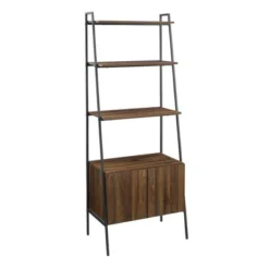 72" Open Shelf And Closed Storage Cabinet Ladder Bookcase - Saracina Home 23 72" Open Shelf And Closed Storage Cabinet Ladder Bookcase - Saracina Home -Quality Furniture Store GUEST b4c9708c 2fe3 4654 9c06 b27773a6d3bc