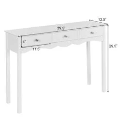 Costway Console Table Hall Table Side Table Desk Accent Table 3 Drawers Entryway White 13 Costway Console Table Hall Table Side Table Desk Accent Table 3 Drawers Entryway White -Quality Furniture Store GUEST b544da82 60f3 444c b5e9 c9af0d1179f6