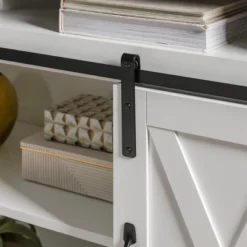 Transitional Sliding Barndoor Highboy TV Stand For TVs Up To 58" - Saracina Home -Quality Furniture Store GUEST b5a3e537 90f4 4e58 a208 0c36538d1d04