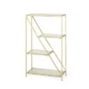 Kokesh Modern Glam Tempered Glass 3 Shelf Asymmetrical Bookcase Gold - Christopher Knight Home 1 Kokesh Modern Glam Tempered Glass 3 Shelf Asymmetrical Bookcase Gold - Christopher Knight Home -Quality Furniture Store GUEST b6edcb18 234e 4d42 bf70 c072317c943f