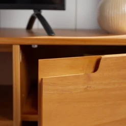 Solid Wood Mid-Century Modern TV Stand For TVs Up To 80" - Saracina Home -Quality Furniture Store GUEST b78e54f7 947a 4b3c 9e8b b3b9f13c7373