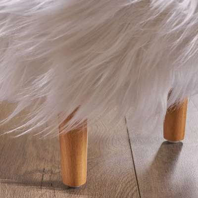 Levi Furry Yak Ottoman - Christopher Knight Home 5 Levi Furry Yak Ottoman - Christopher Knight Home - Image 3