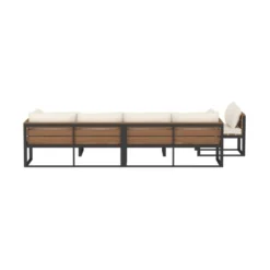4pc Metal & Wood All Weather Patio Sectional Set - Natural - Saracina Home 10 4pc Metal & Wood All Weather Patio Sectional Set - Natural - Saracina Home -Quality Furniture Store GUEST b94104d7 4632 4941 9fa9 03916e0b92c6